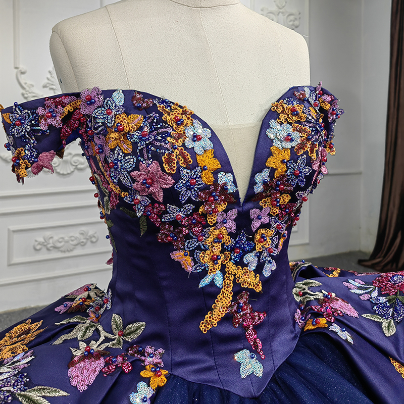 dark blue dress with pink flowers Lady Black Tie - Solana Midi Dress - Blue & Pink Floral Halter Dress