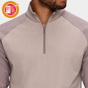 เสื้อสวมหัวแขนยาวสำหรับผู้ชายผ้าโพลีเอสเตอร์ซิปไตรมาส1/4ใส่เล่นกอล์ฟเสื้อสวมหัวคอตั้งพิมพ์ดิจิตอลฤดูใบไม้ร่วง - Product Image 3