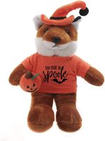 Personalisiertes 'Zu Süß zum Verängstigen' Kuh-Plüschtier mit Kürbis Weiches Schwarz-Weißes Kuh-Kuscheltier Halloween-Geschenkset