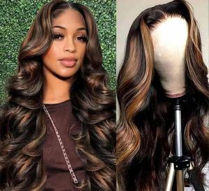 Peluca Sintética de Alta Calidad con Ondas Suaves y Mechas Ombre, Pelucas de Cabello Sintético de Alta Calidad, Gran Venta, Popular - Product Image 4