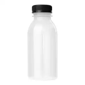 ברור ריק מזון כיתה פלסטיק PET בקבוקי מיץ מילוי 12oz 350ml עגול צורת משקאות חלב תה בקבוקים עם כובע