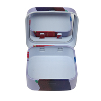 Boîtes métalliques personnalisées, boîte en étain de couleur personnalisée, boîte en fer blanc carrée vide avec couvercles, OEM