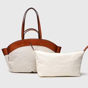 Ensemble de sacs fourre-tout <span class=keywords><strong>ZA</strong></span> 2 en 1 en toile et en cuir PU pour femmes, sac de travail pour femme de bureau, sac à main de créateur - Product Image 2