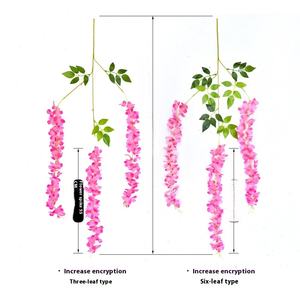 Guirnalda de Flores de Glicinia de Seda Artificial Hechas a Mano, Decoración Moderna y Ecológica para Bodas, Día de la Madre, Hogar y Navidad - Product Image 3