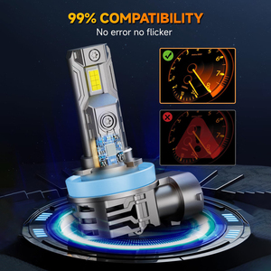 Vehicle Parts Ultra Fast Speed Fans H11 <b>LED</b> <b>Headlight</b> Bulb Reliable External Driver Metal Housing Focused Projector Components - Product Image 2