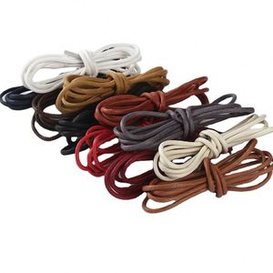 Lacets ronds imperméables en polyester ciré de 3 mm pour chaussures en cuir professionnelles – Vente en gros - Product Image 2