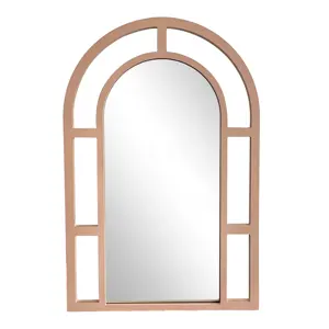 Espelho vintage grande em formato de metal dourado, espelho grande e longo para parede, cor lisa, para penteadeira, espelho irregular