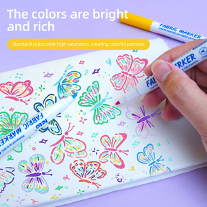 Hot bán Chất lượng cao vải sơn Bút Đánh Dấu không độc hại nghệ thuật dệt đánh dấu đầu kép có thể giặt vải bút - Product Image 3