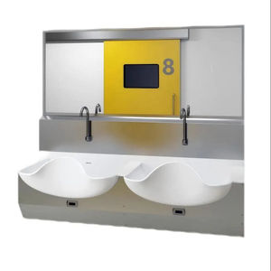 FY-SS02 Double places en forme de coquille <span class=keywords><strong>brosse</strong></span> main <span class=keywords><strong>piscine</strong></span> Corian 304 acier inoxydable Induction eau électronique meubles d'hôpital - Product Image 1