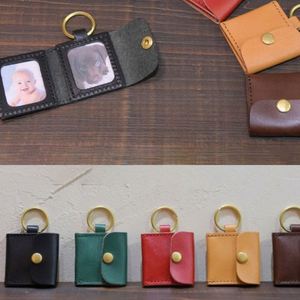 Eco-friendly Leatherette Photo Album Keychain Portable Pocket Photo Book <b>Key</b> <b>Ring</b> for Students & Couples - Product Image 3