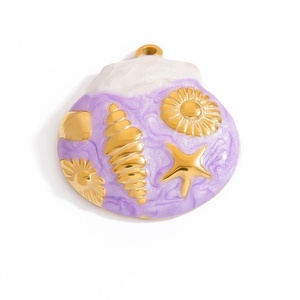 High-End 18k Gold Stainless Steel DIY Retro Jewelry <b>Accessories</b> for Women <b>Light</b> Luxury Fashion Pendants & Charms - Product Image 5