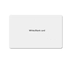 Customized PVC plastic NFC blank card with film both sides FM1108 chip 0.86mm thickness RFID white business card