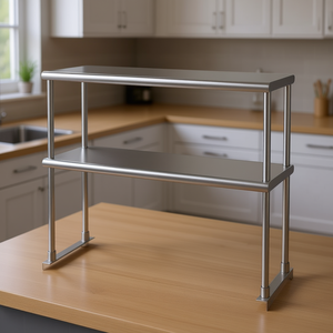 Stainless Steel <b>Kitchen</b> Overshelf 36 X 12 Inch 2 Tier Adjustable Freestanding <b>Storage</b> Rack for <b>Kitchen</b> Countertop - Product Image 2