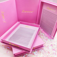 Extensions de cils pré-faits en volume 3D 6D 10D Lashestar en gros, paquet personnalisable, mix de cils pré-faits 8-18mm