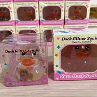 Nouveaux designs – Jouet Squishy Canard Luminescent Vaseline – Jouet anti-stress transparent et mignon en forme de canard à presser pour enfants et adultes