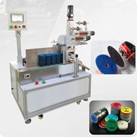 Máquina Automática de Estampagem a Quente com Disco de Moagem de Água para Logotipos e Números, Equipamento de Gravação em Relevo com Alimentação Automática de Folha de Duas Cores