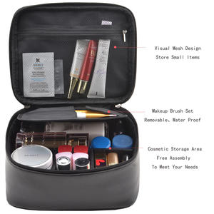 Trousse de Maquillage de Voyage en Cuir PU Imperméable avec Logo Personnalisé, Pochette de Toilette Multifonctionnelle à Fermeture Éclair pour Cosmétiques – Vente en Gros - Product Image 3