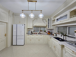 Sang trọng rắn gỗ nội thất nhà bếp thiết kế nội thất tủ Trắng - Product Image 6