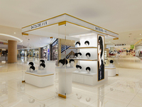 Mobilier de salon de beauté écologique pliable directement de l'usine, boutique de perruques, présentoir décoratif de cheveux pour la décoration intérieure