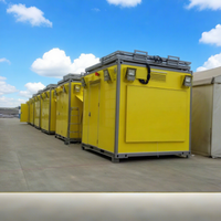 Atelier préfabriqué résistant aux intempéries à énergie solaire de conception industrielle, cabine extérieure, stockage, équipement en panneaux sandwich