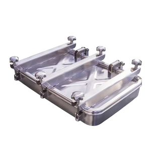 스테인리스 스틸 대형 사각형 타입 760mm 470mm 탱크 맨웨이 도어 맨홀 커버 - Product Image 2