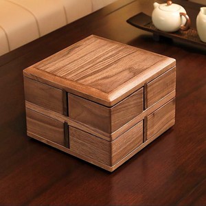 <b>Rotating</b> Wooden Dried Fruit Storage Box Solid Wood Snack Tray For Living Room <b>Coffee</b> <b>Table</b> - Product Image 2