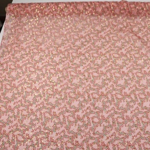 Mới Nhất In Hoa Thiết Kế In Ấn Dòng Vàng Phong Cách Mịn <span class=keywords><strong>Georgette</strong></span> Cơ Sở Lụa Kim Loại Vải Cho Phụ Nữ Bên Khỏe Mạnh Ăn Mặc - Product Image 3