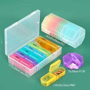 SUNSHING Large 21 Grid 3 Compartment Monthly Pill Organizer 4 Times Daily Weekly Plastic Pill Box for Medicine & Supplements - Product Image 1