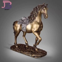 Métal Artisanat Laiton Cheval Modèle Sculpté Gravé Métal Artisanat Décoration Vintage Cheval Sculpture