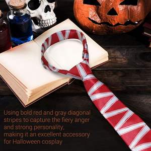 Cravatta Natalizia per Cosplay, Accessori per Adulti, Cravatta Rossa Stampata per Uomo, Costume da <span class=keywords><strong>Film</strong></span> Cartoon, Accessori per Travestimenti, Regali - Product Image 4