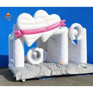 <span class=keywords><strong>Castillo</strong></span> Inflable Comercial <span class=keywords><strong>de</strong></span> Alta Calidad en Venta, Tobogán Inflable para Bodas, <span class=keywords><strong>Castillo</strong></span> Inflable Blanco para Alquiler - Product Image 1