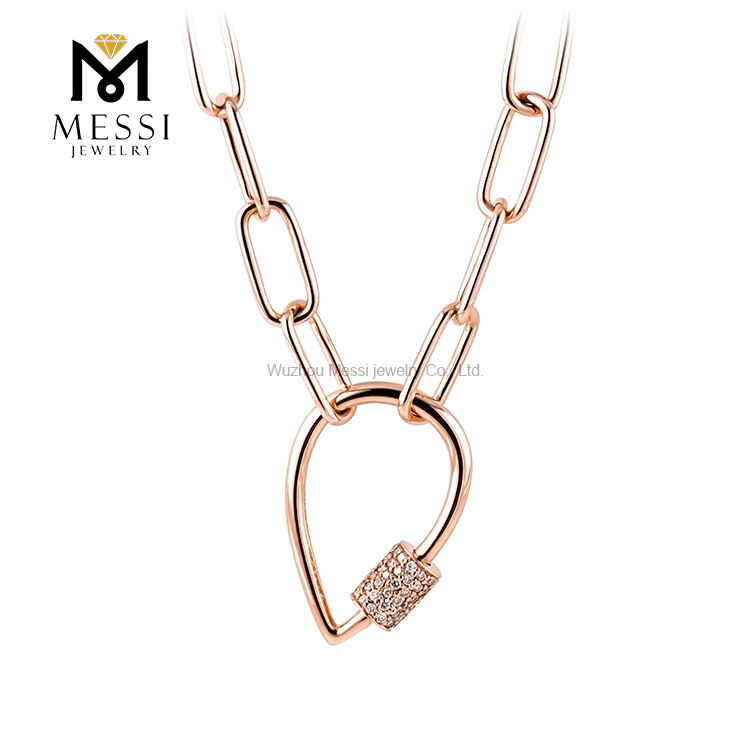 Chaîne à maillons en or rose 18 carats