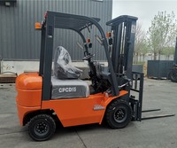Chariot élévateur diesel 1,5 tonne (1500 kg) à moteur à combustion interne, compact, robuste, en promotion pour la logistique d'entrepôt