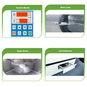 Séchoir industriel BIBO, équipement de blanchisserie commercial, tambour en acier inoxydable, pour hôtels et hôpitaux, usage intensif, prêt à l'installation, automatique - Product Image 2