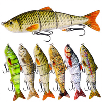 Nouvel ensemble de leurres durs artificiels multi-sections TUOLI pour la pêche en mer avec yeux 3D, 6 couleurs, durables, 12CM 16.8G, vente en gros