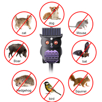 Répulsif Solaire Ultrasonique pour Animaux, Capteur de Mouvement Hibou, Lumière à Piquer pour Jardin, Dissuasion Extérieure Contre les Nuisibles (Chats, Chiens, Oiseaux, Écureuils, Sangliers)