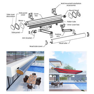 Auvents de <span class=keywords><strong>porte</strong></span> latérale électriques pliables sur mesure QINGYING - Product Image 4