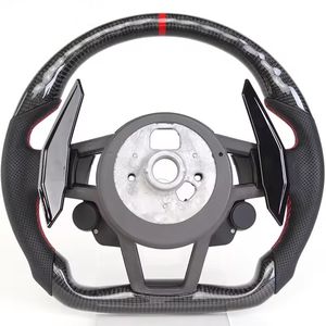 Volant en fibre de carbone LED pour <span class=keywords><strong>Audi</strong></span> Rs 3 Rs7 A3 A4 A5 A7 Q7 <span class=keywords><strong>TT</strong></span> TTS R8 S3 S4 A3 A4 A5 A6 Volant en cuir Assy - Product Image 4