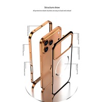 Étui de protection magnétique Sunforward TPU+PC couleur originale pour 17 Pro Max, protection anti-chute, compatible avec la charge sans fil