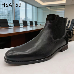 LXG, Chaussures de bureau mi-hautes pour <span class=keywords><strong>homme</strong></span>, style britannique, en cuir Crazy Horse, aspect raffiné, marron, modèle Martin HSA160 - Product Image 3