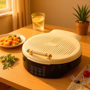 Crêpière électrique 1200W avec plaque antiadhésive en acier inoxydable et double chauffage pour la cuisson des crêpes et des pancakes - Product Image 1