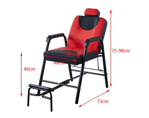 Poltrona <span class=keywords><strong>da</strong></span> Barbiere Reclinabile con Poggiapiedi Regolabile, Sedia <span class=keywords><strong>da</strong></span> <span class=keywords><strong>Parrucchiere</strong></span> per Uso Domestico, Vendita all'Ingrosso - Product Image 5