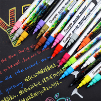 Marqueurs acryliques GuangNa 36 couleurs, pointe fine 0,7 mm, encre fluorescente imperméable pour peinture sur pierre, décoration de tasses, fournitures artistiques