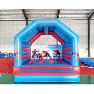 บ้านลมเป่าลมรูปทรงทีมฮีโร่สุดอลังการ ดีไซน์สองหอคอย พร้อมกราฟิกแอคชั่น สำหรับงานปาร์ตี้เด็กให้เช่า - Product Image 6