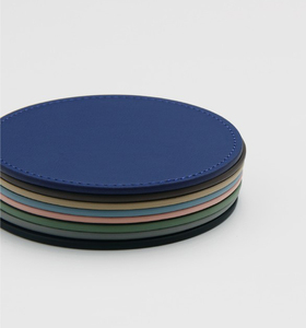 Xinrunjin Logo personnalisé en cuir PU caboteur Simple épais Ins résistant à la chaleur café thé boisson café tasse tapis impression Uv - Product Image 2