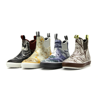 Bottes de pluie durables en caoutchouc naturel pour femmes, 100 % imperméables, chaussures de jardin à la cheville, bottes de pluie d'extérieur flexibles de haute qualité