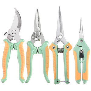 Garden Pruning <b>Shears</b> 4 Piece Set Stainless Steel Rubber Handle Manual Cutting Flower Stems Orchard Fruit Grape <b>Tools</b> - Product Image 5