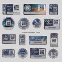 Étiquette de sécurité holographique personnalisée, code QR à gratter, autocollant anti-contrefaçon avec données variables pour l'emballage