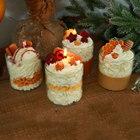 Doux Gâteau Tasse Conception Bougie Parfumée Ornements De Noël Cadeau Parfum Souvenir En Gros