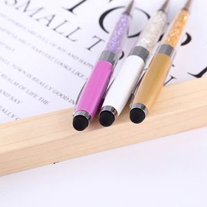 Crystal Dimonde 2 in 1 Screen Stylus Metal Ballpoint <b>Pen</b> With Customize Logo Printed for Manufactures Gift - Product Image 3